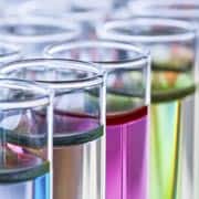 Test tubes with solution
